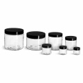 Empty Clear Plastic Cosmetic Jar With Lid